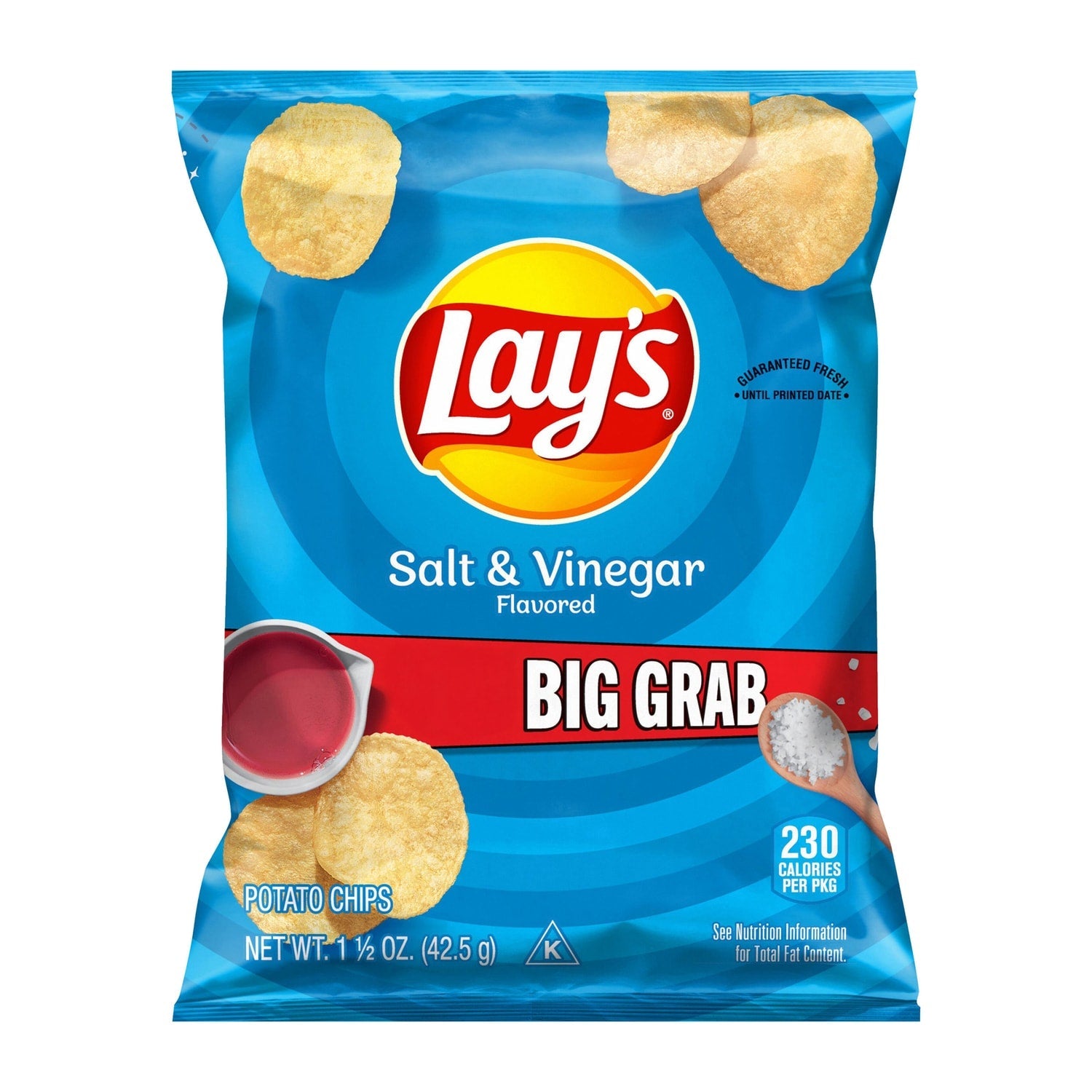 Layâs Salt &amp; Vinegar Flavored Potato Chips, 1.5 oz. Bag