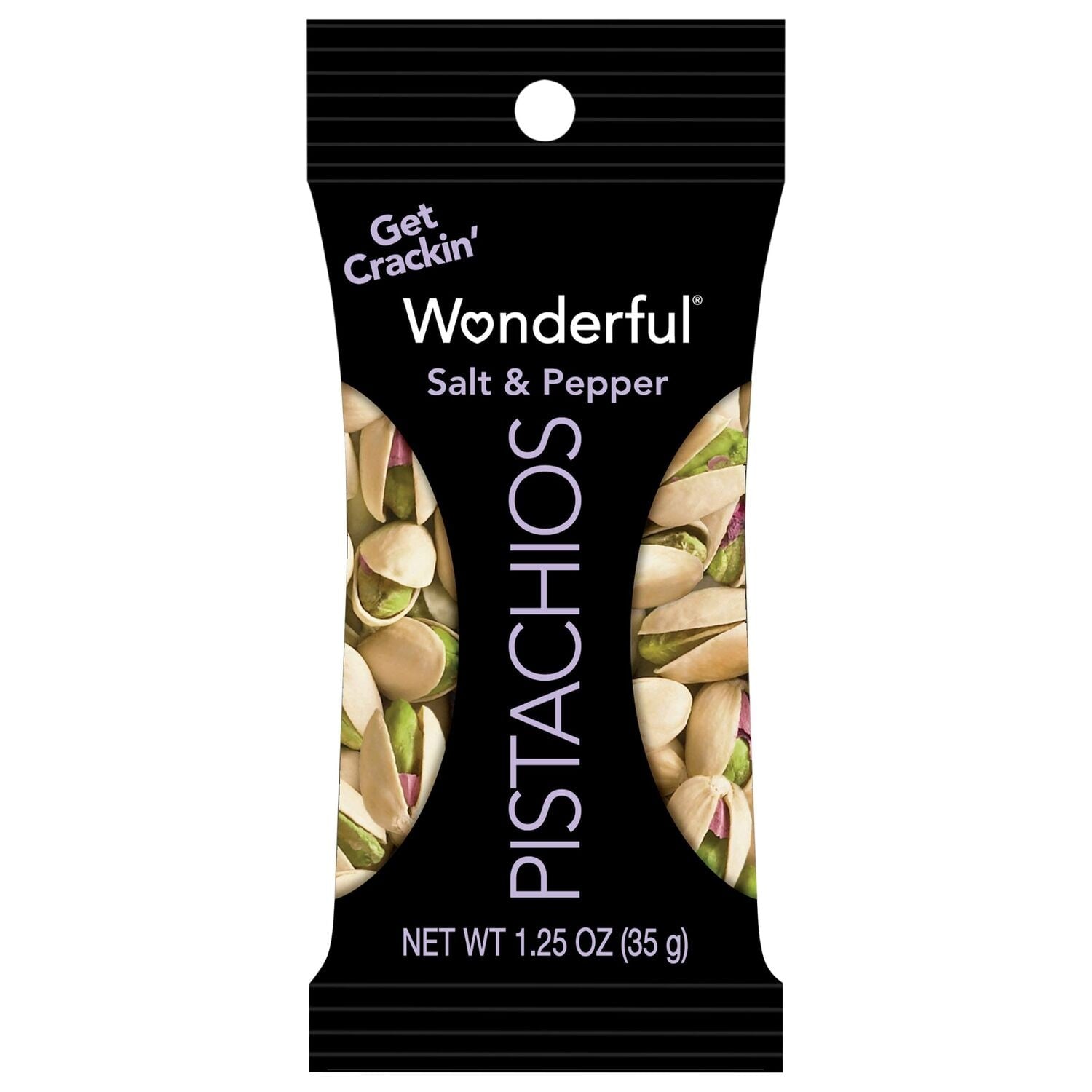 Wonderful Pistachios Salt &amp; Pepper Pistachios, 1.25-oz. Bags