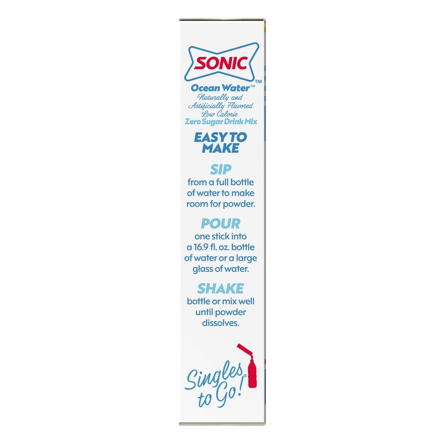 Sonic Ocean Water Zero Sugar Drink Mix, 6-ct. Box