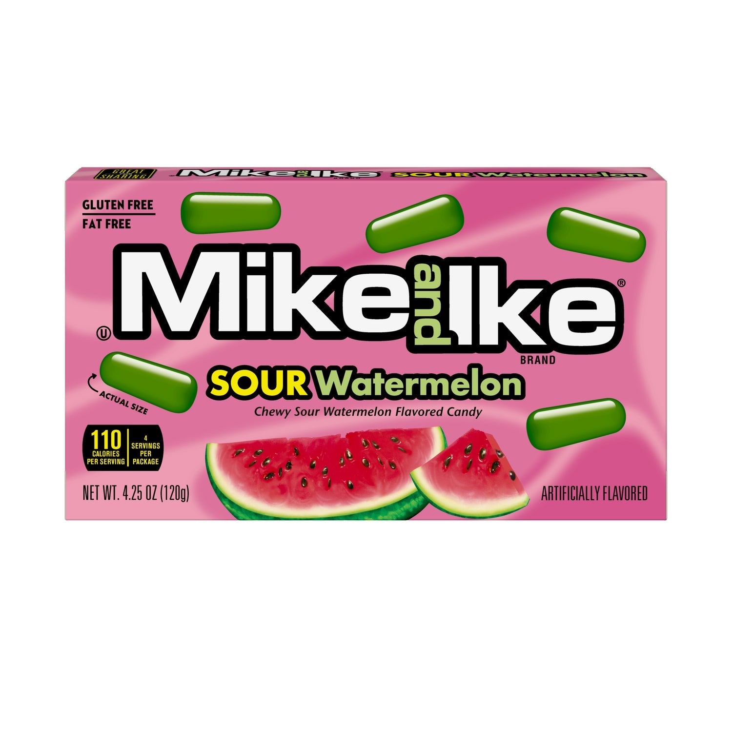 Mike And Ike Sour Watermelon Theater Box Candy, 4.25 oz.