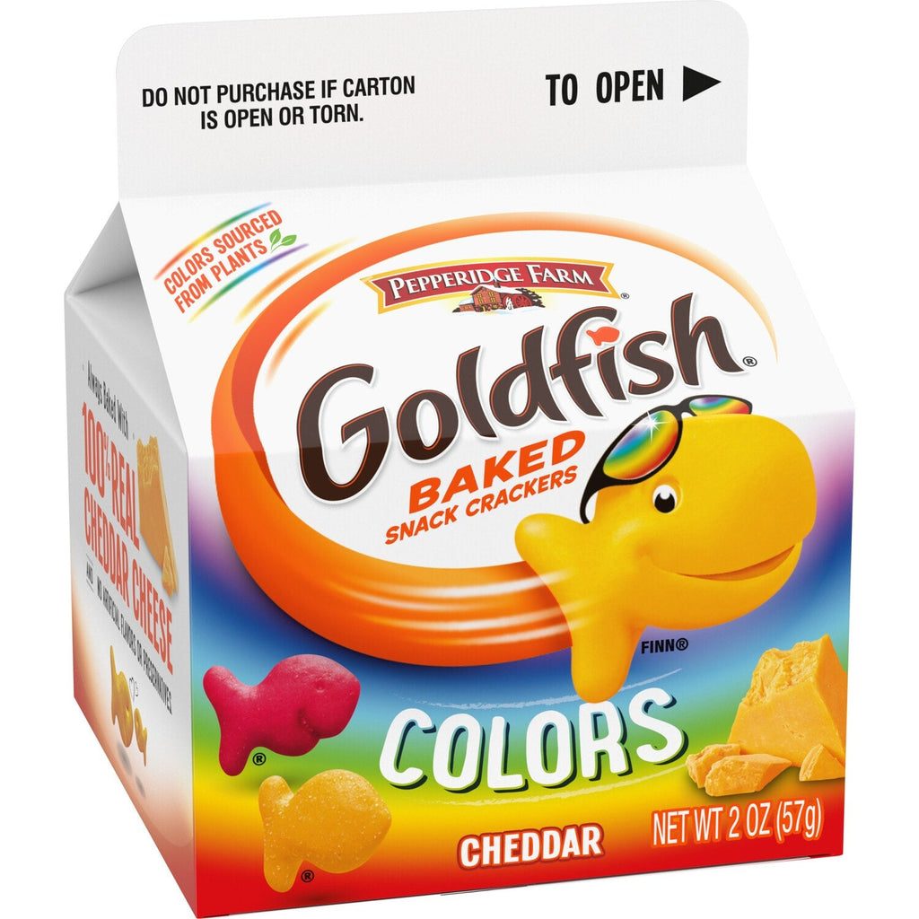 Pepperidge Farm Goldfish Colors Cheddar Cheese Crackers, 2 oz