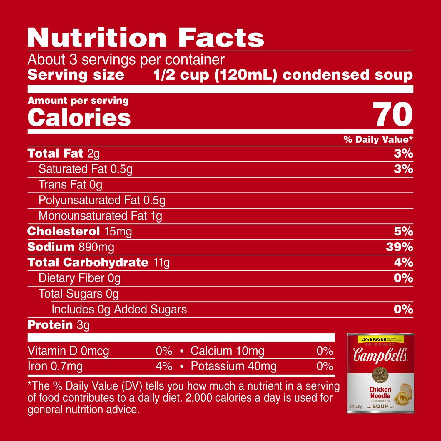 Campbell's Condensed Chicken Noodle Soup Cans, 13.8-oz. Cans