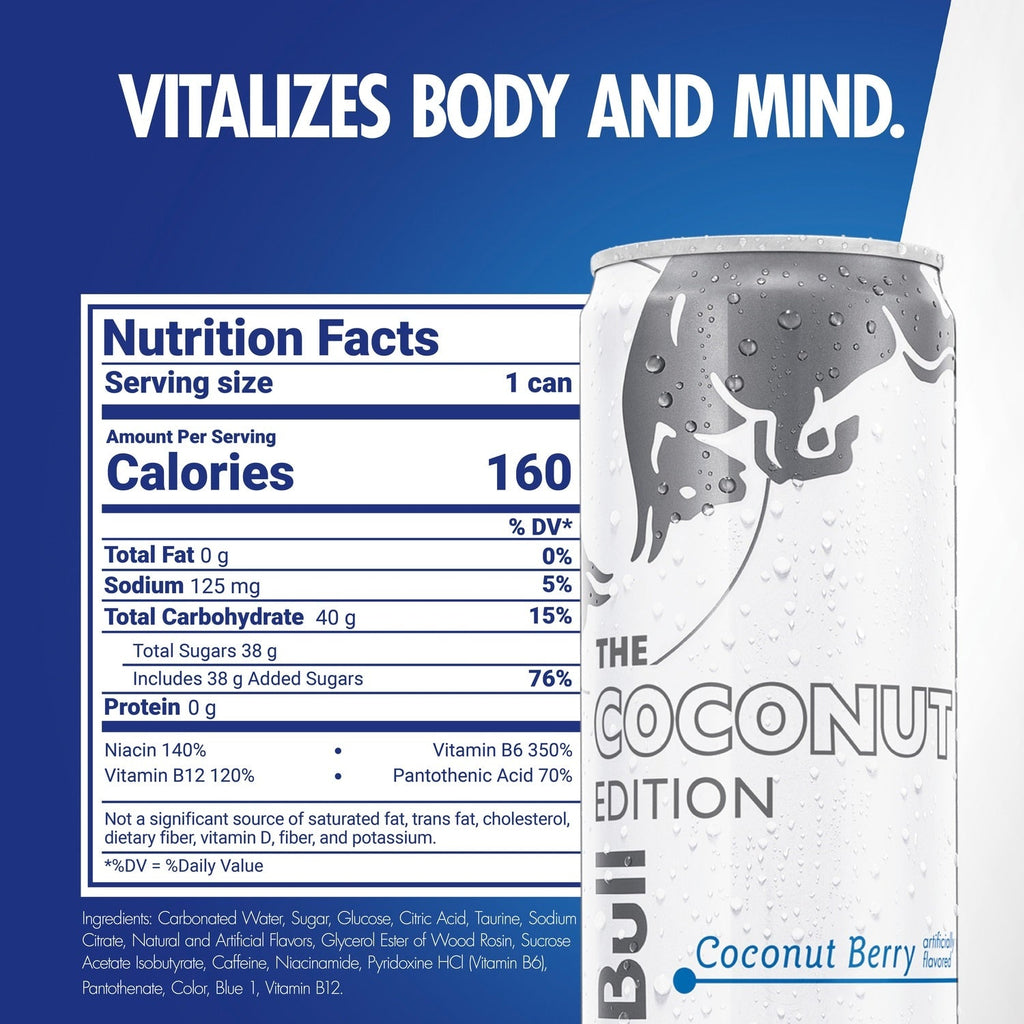 Red Bull Coconut Edition Coconut Berry Flavored Energy Drink, 1-ct.