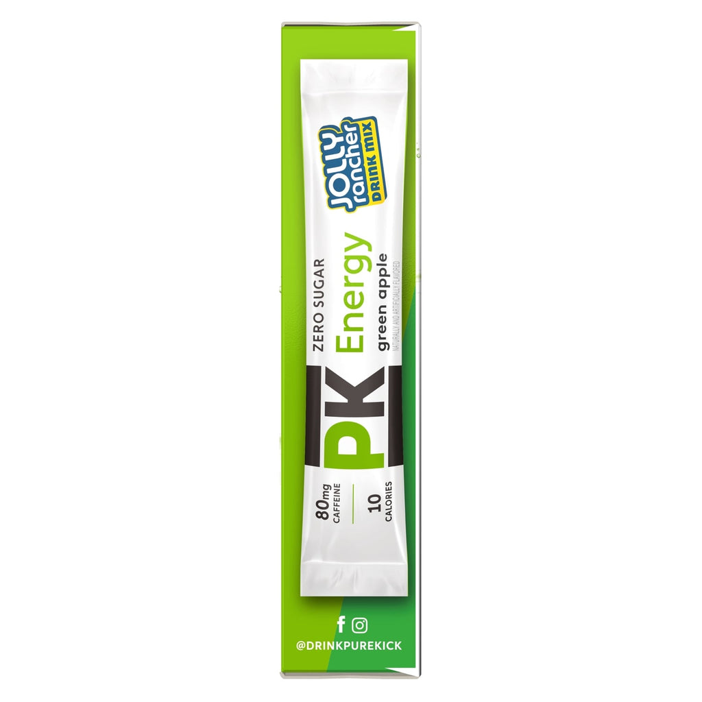 Pure Kick Jolly Rancher Green Apple-flavored Drink Mix, 6-pc Pack.