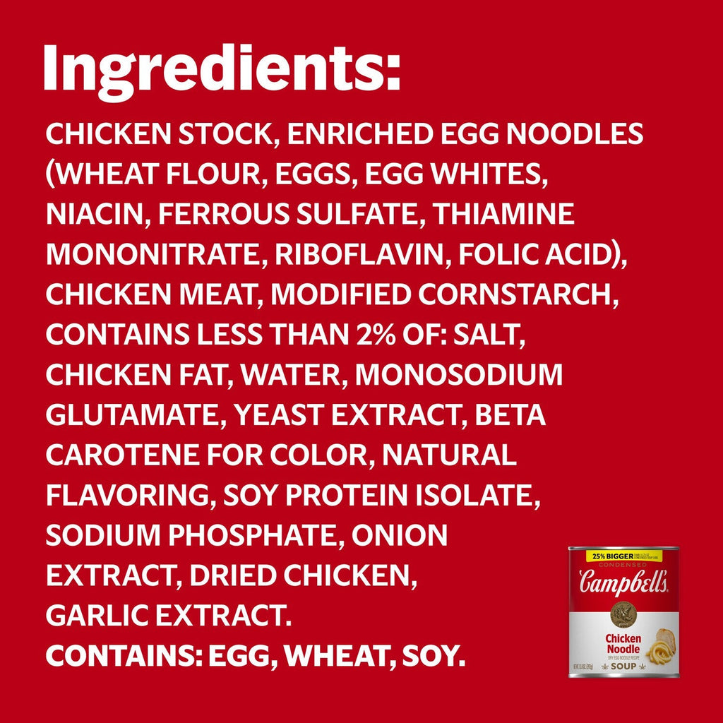 Campbell's Condensed Chicken Noodle Soup Cans, 13.8-oz. Cans