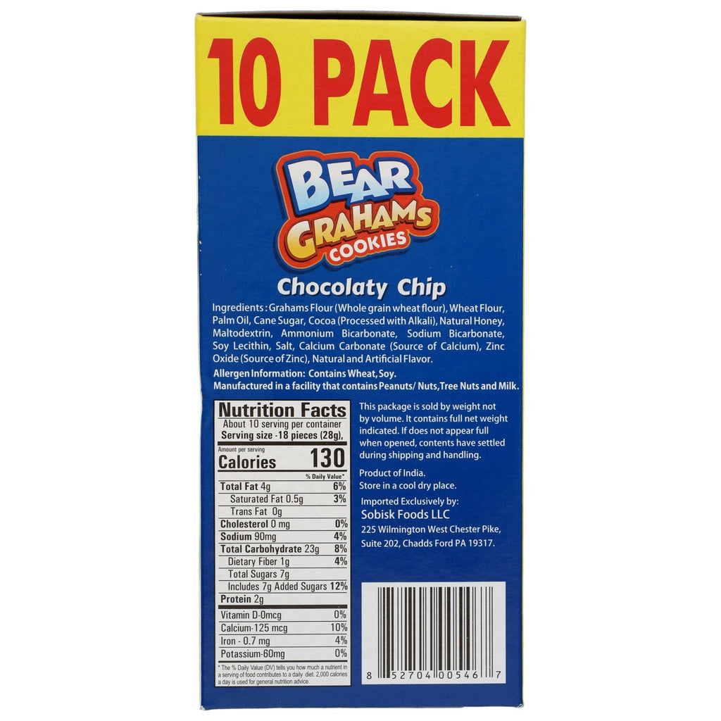 Sobisk Chocolate Chip Teddy Bear Cookies, 10-ct. Packs