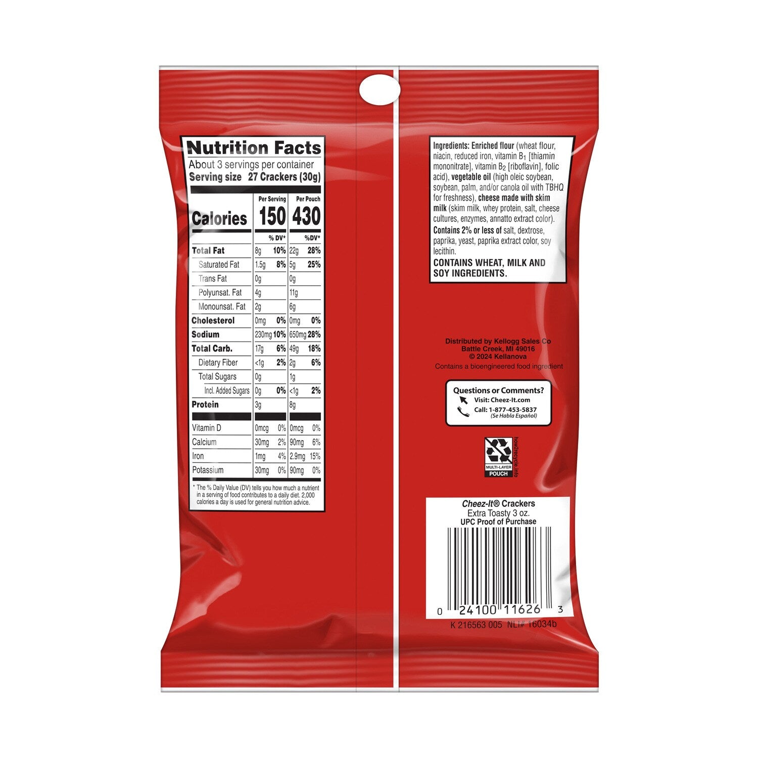 Cheez-It Extra Toasty Crackers, 1-ct.
