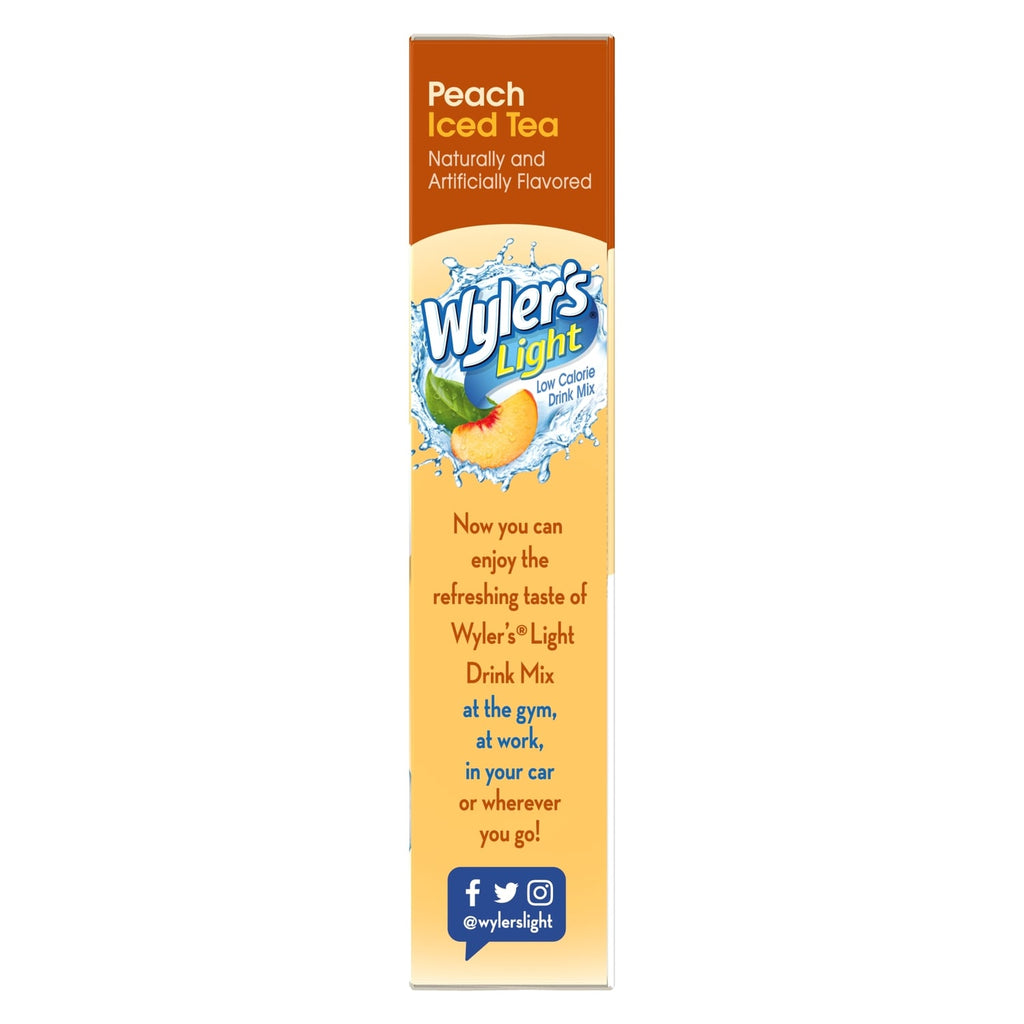 Wyler's Light Sugar-Free Peach Iced Tea, 8-pc Pack.