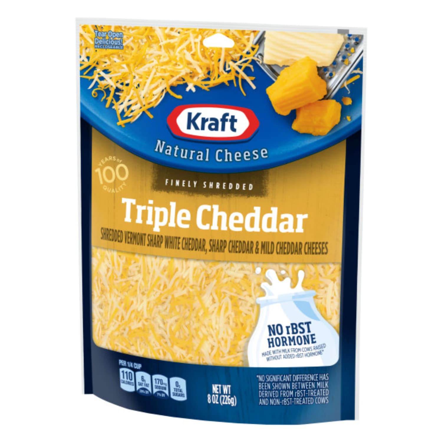 Kraft Finely Shredded Triple Cheddar Cheese, 1-ct.