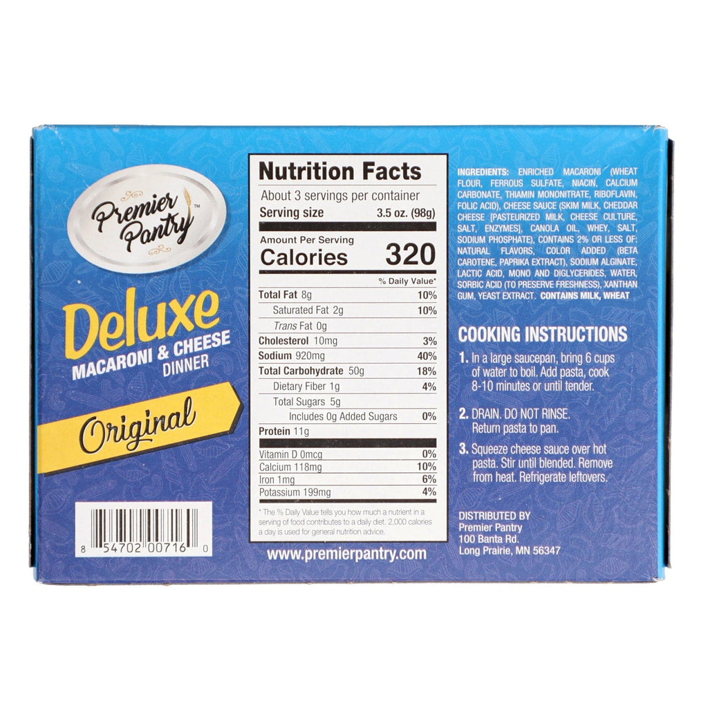 Premier Pantry Original Deluxe Macaroni and Cheese Dinner, 1-ct.