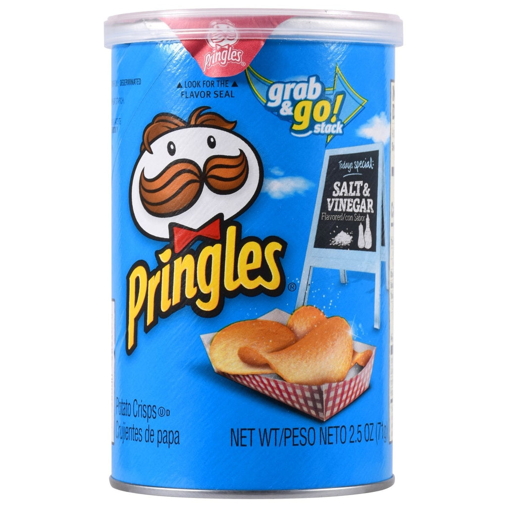 Pringles Grab &amp; Go Salt &amp; Vinegar Chips, 2.5 oz. Canisters
