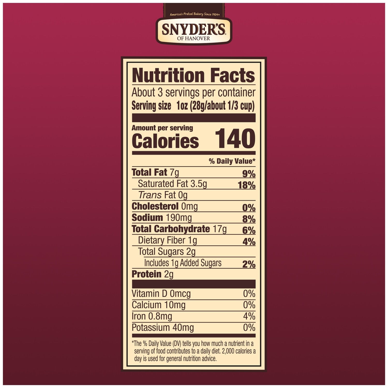 Snyder's of Hanover Pretzel Pieces - Honey Mustard and Onion, 3.5 oz.