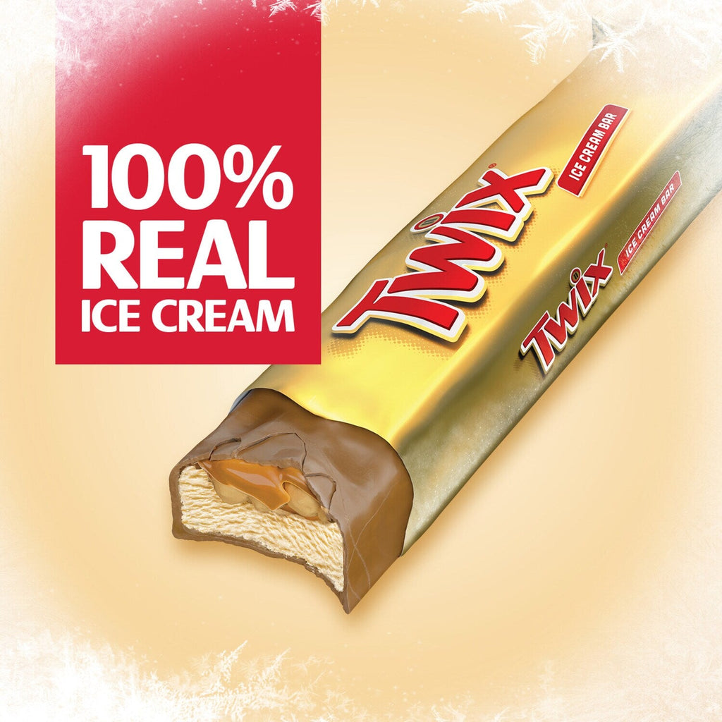 Mars TWIX Caramel Vanilla Milk Chocolate Ice Cream Bars, 5 Pack Box