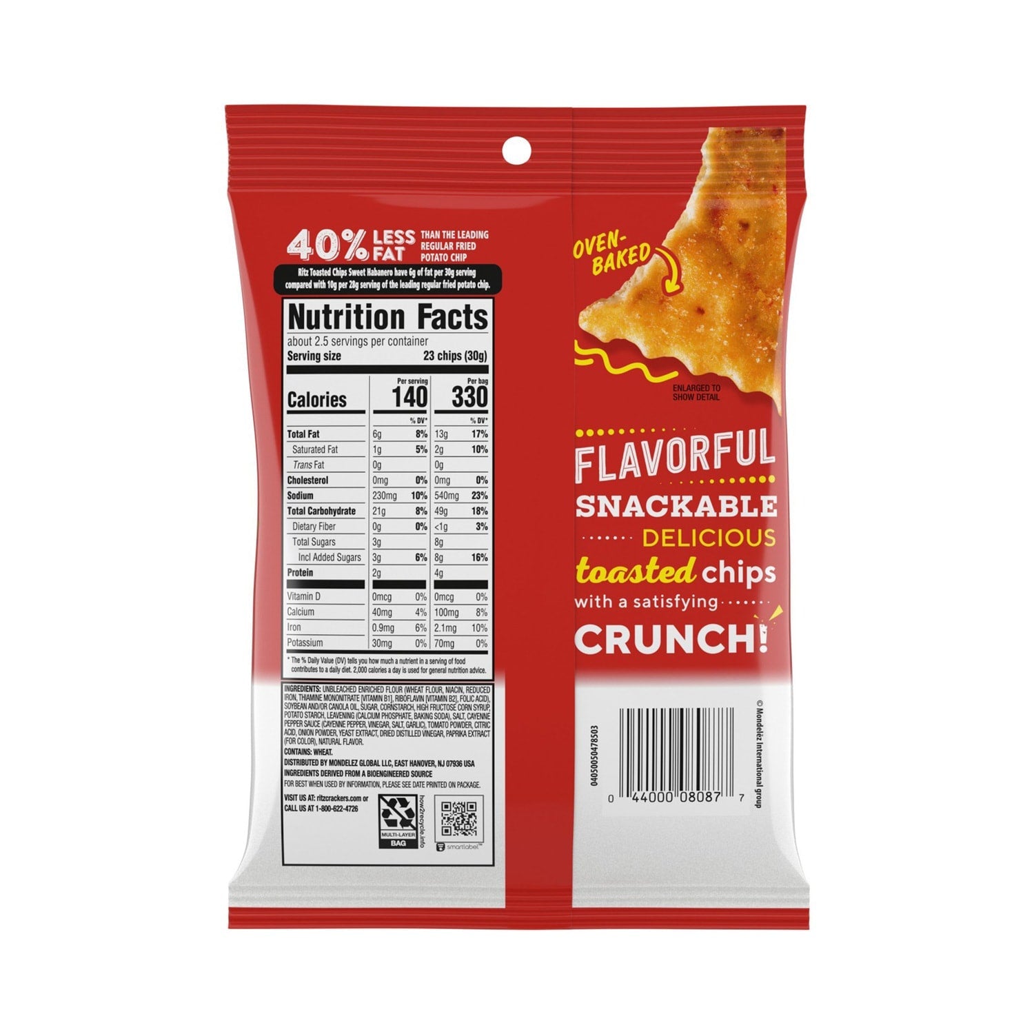 Ritz Sweet Habanero Flavored Toasted Chips, 1-ct.