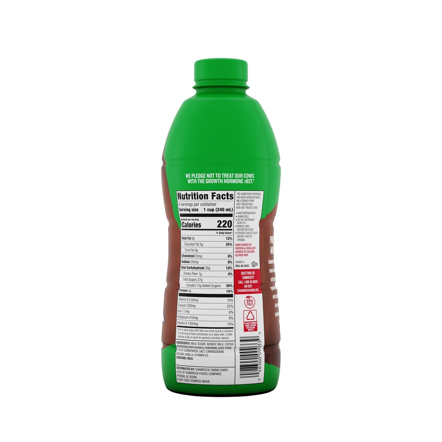 Shamrock Farms Whole Chocolate Milk, 1-ct.