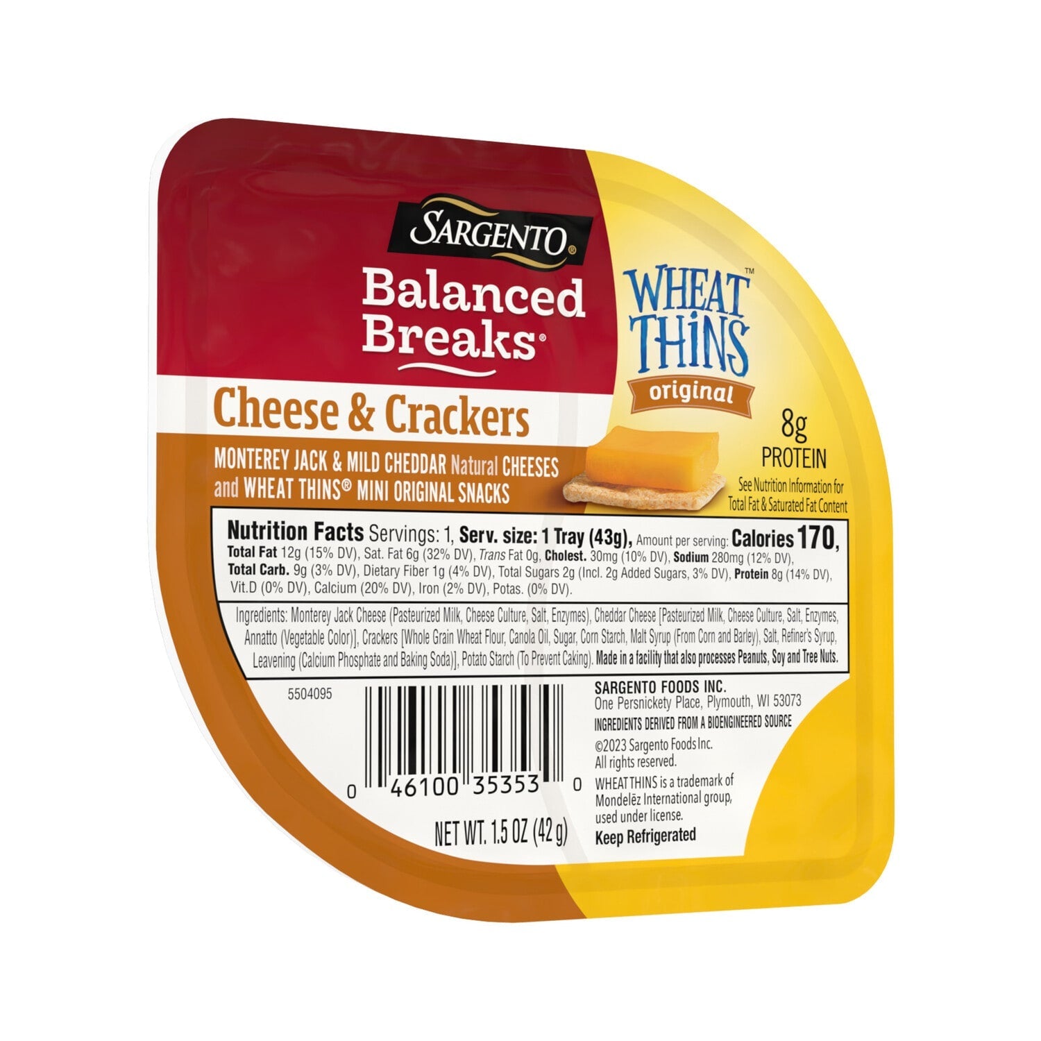 Sargento Balanced Breaks Cheese And Crackers Snack, 1-ct.