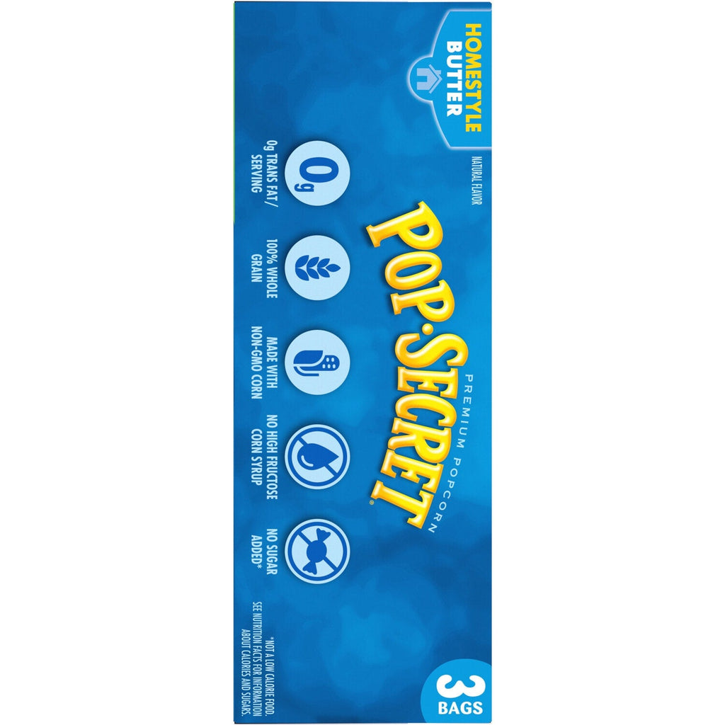 Pop Secret Popcorn Homestyle Butter Microwave Popcorn, 3 ct.