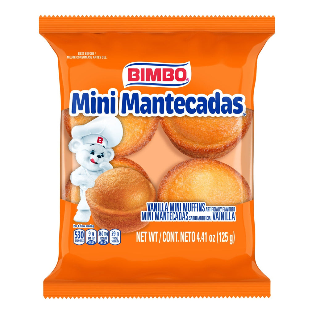 Bimbo Mini Mantecadas Vanilla Flavored Mini Muffins, 4-pc Pack.