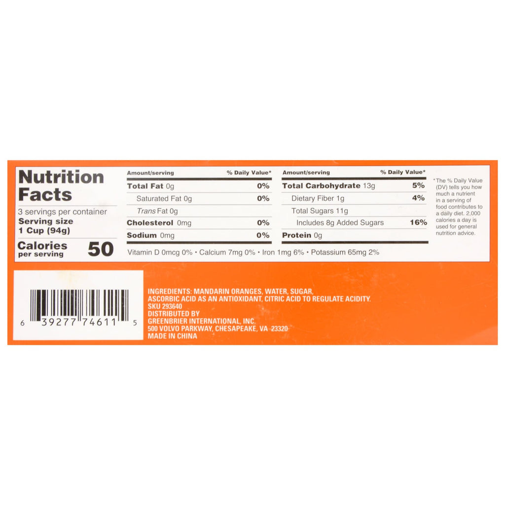 Island Choice Mandarin Orange Cups In Light Syrup, 9.9 oz. Packs