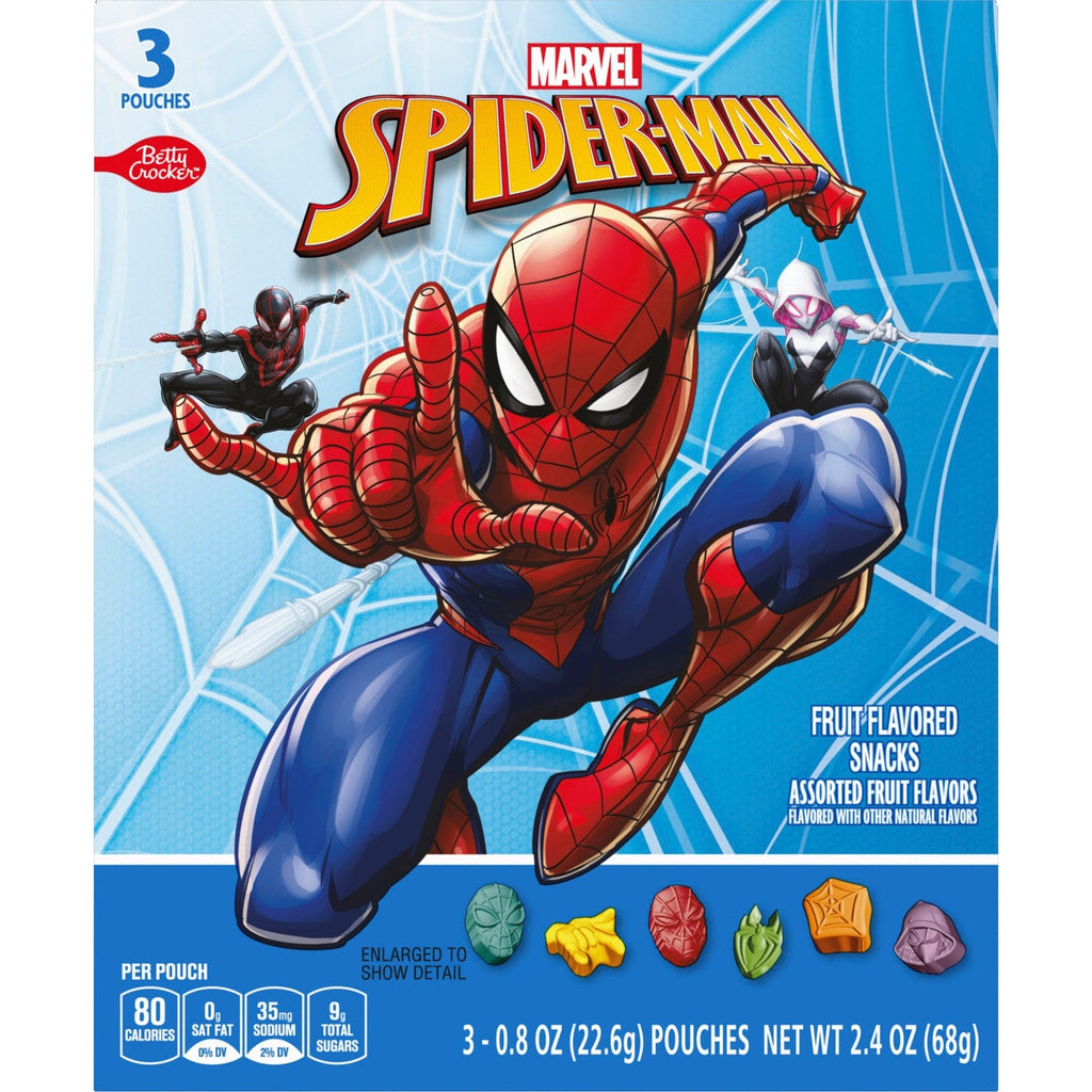Betty Crocker Spiderman Fruit Snacks, 3 ct.
