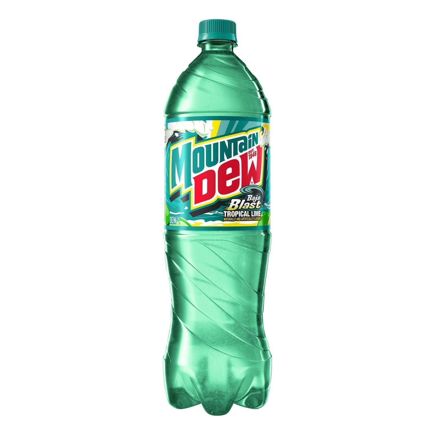Mountain Dew Baja Blast Tropical Lime, 1.25 L Bottle
