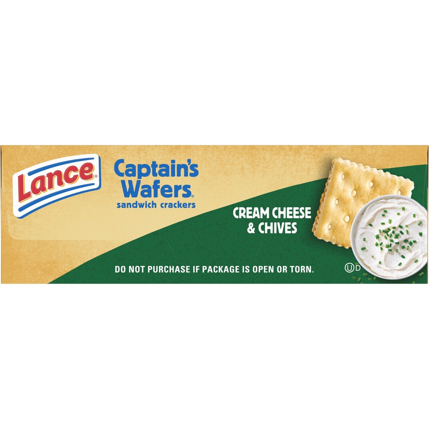 Lance Sandwich Crackers, Captain's Wafers Cream Cheese and Chives, 6 Packs, 4 Sandwiches Each
