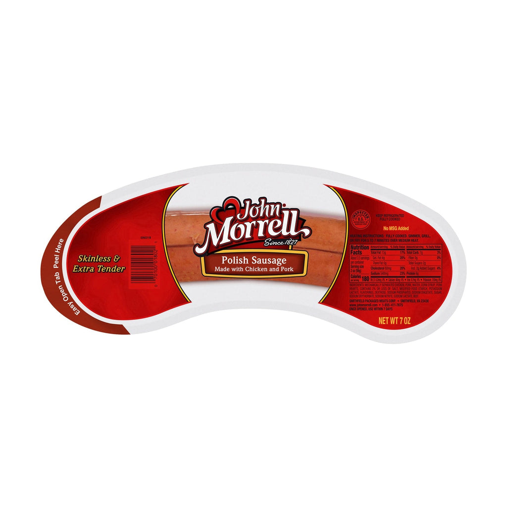 John Morrell Chicken And Pork Polish Sausage, 2-pc Pack.