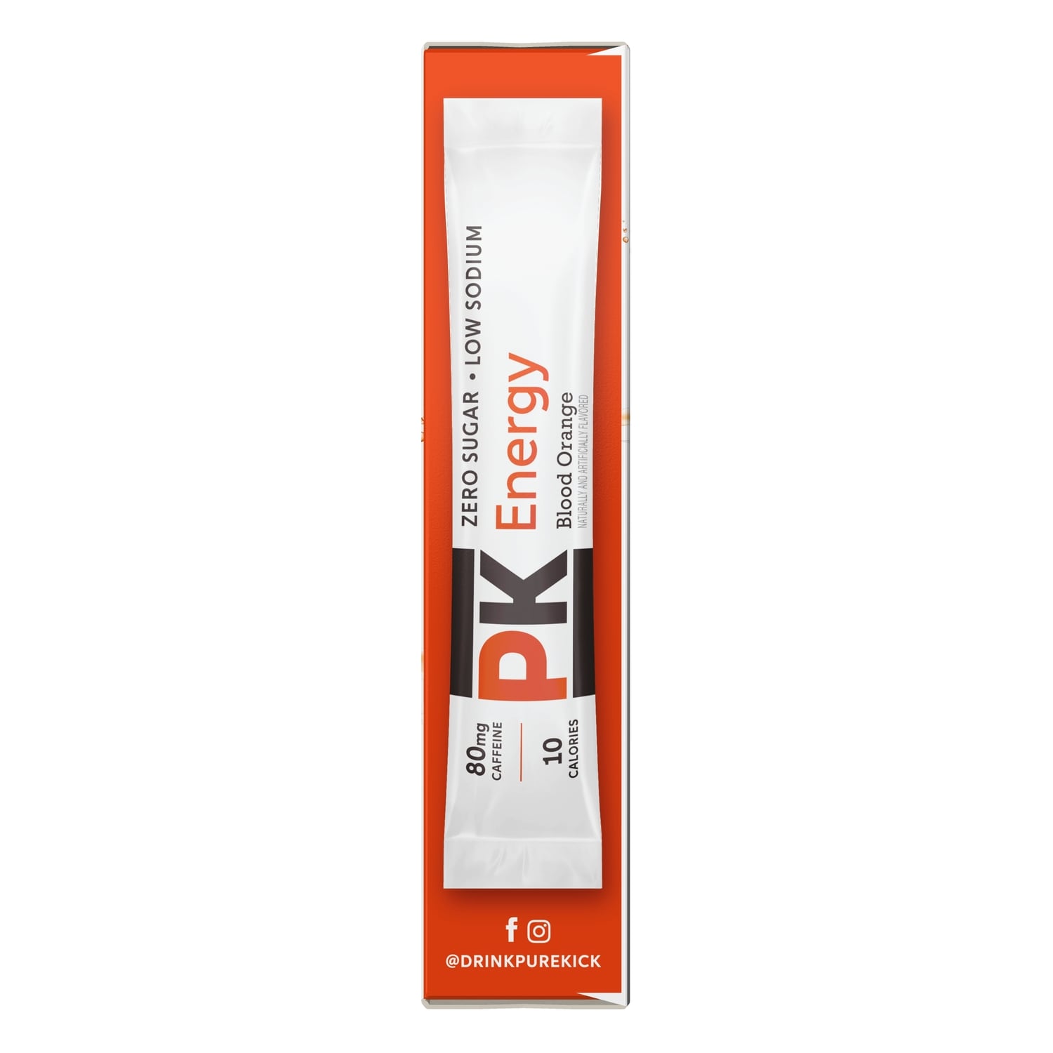 Pure Kick Blood Orange Energy Drink Sticks, 6-pc Pack.
