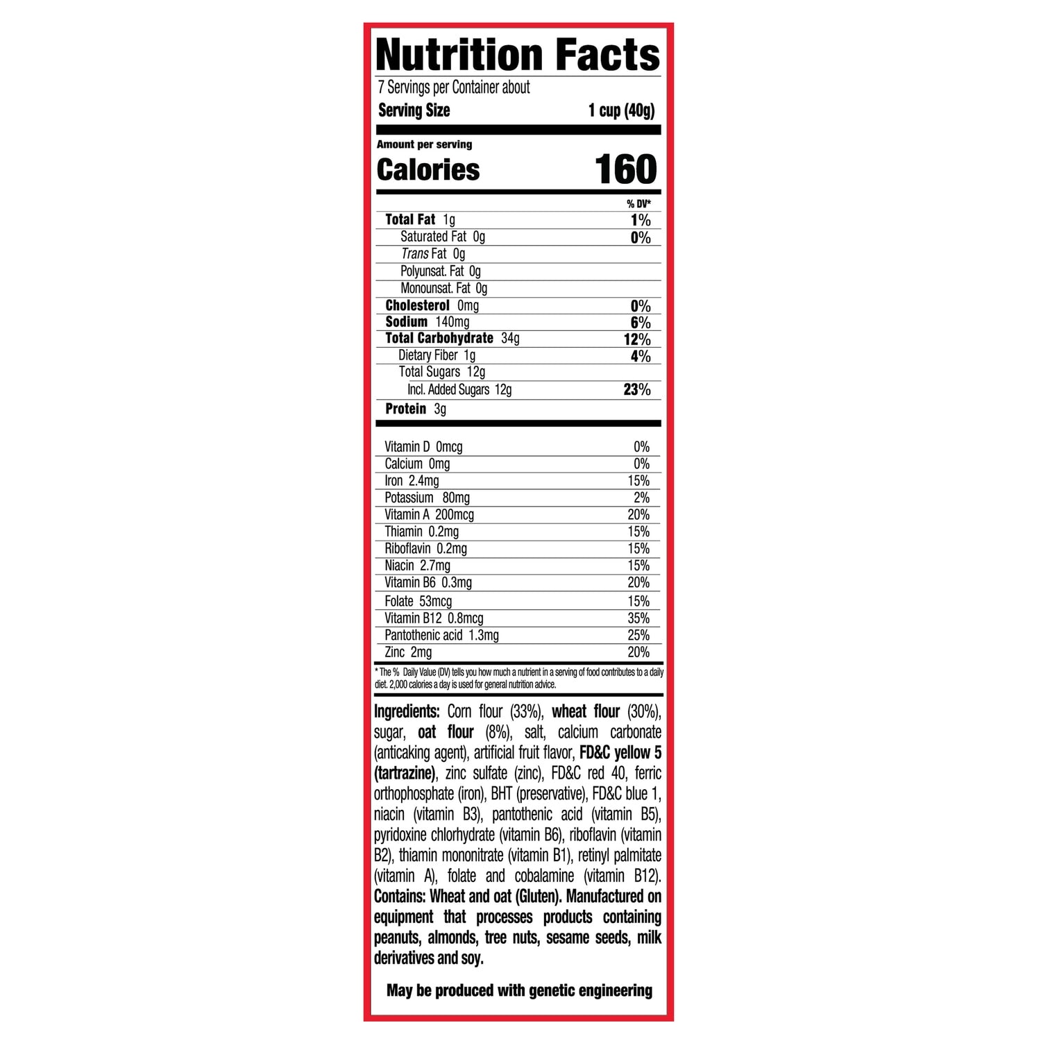 GF Brands Fruit Rings Cereal, 1-ct.