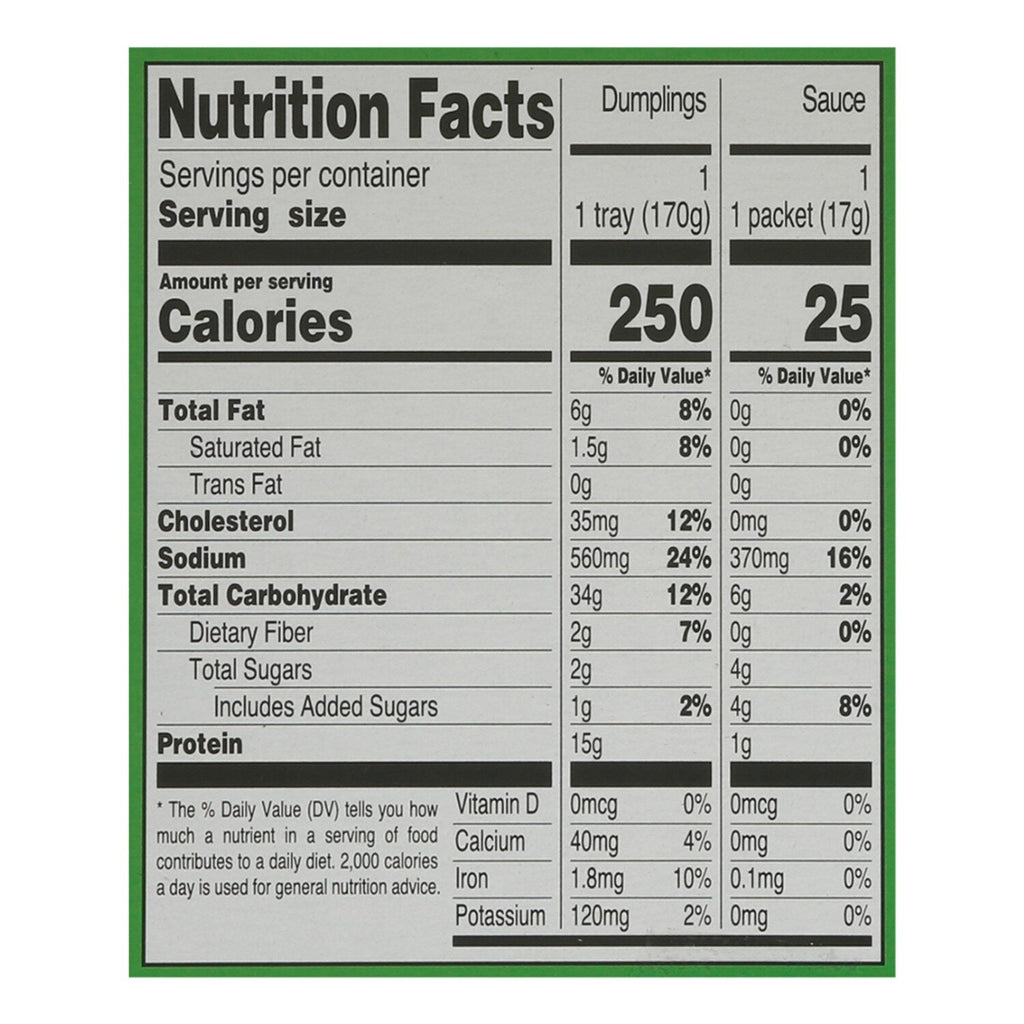 Bibigo Steamed Chicken &amp; Vegetable Dumplings 6.6 oz