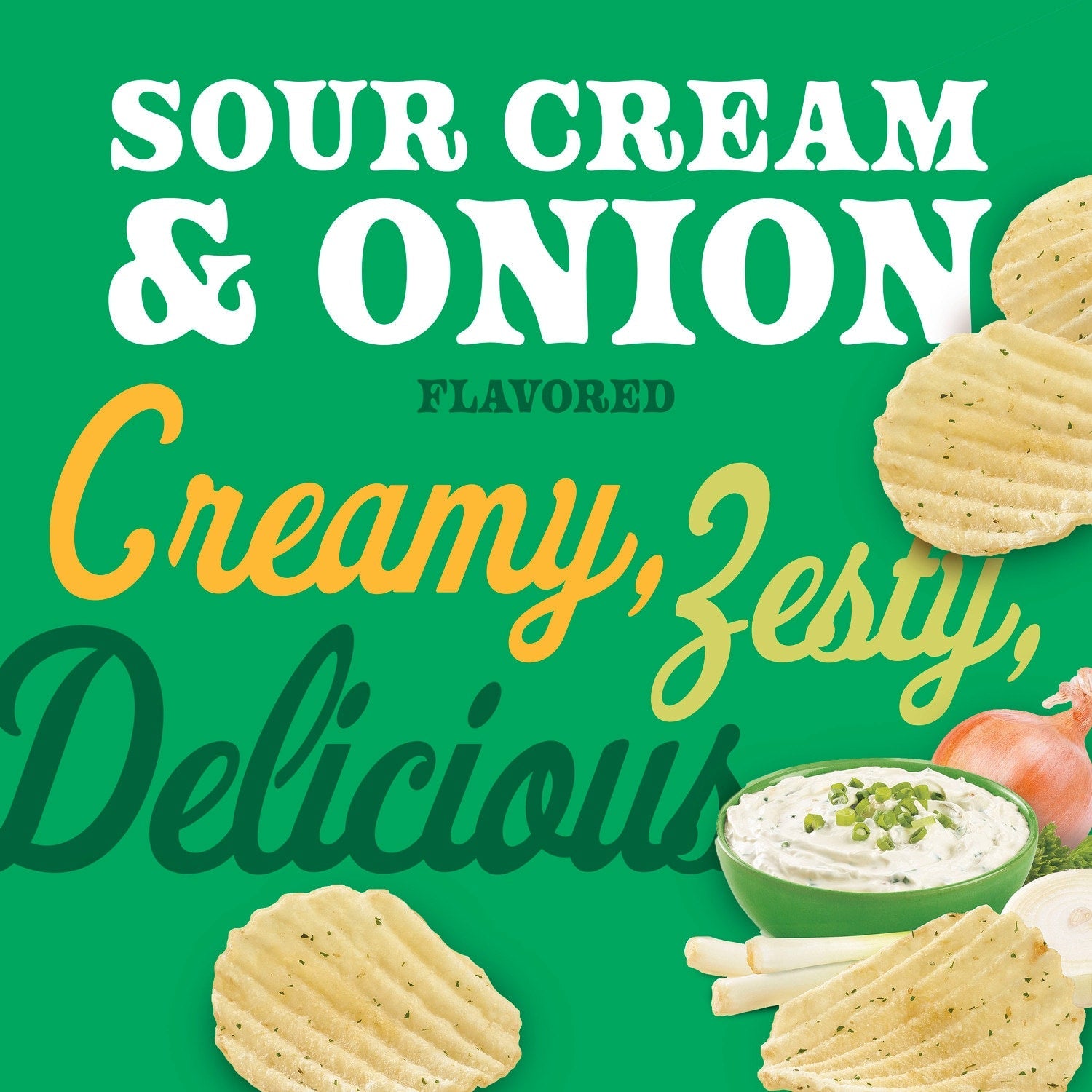 Herr's Sour Cream And Onion Flavored Potato Chips, 1-ct.