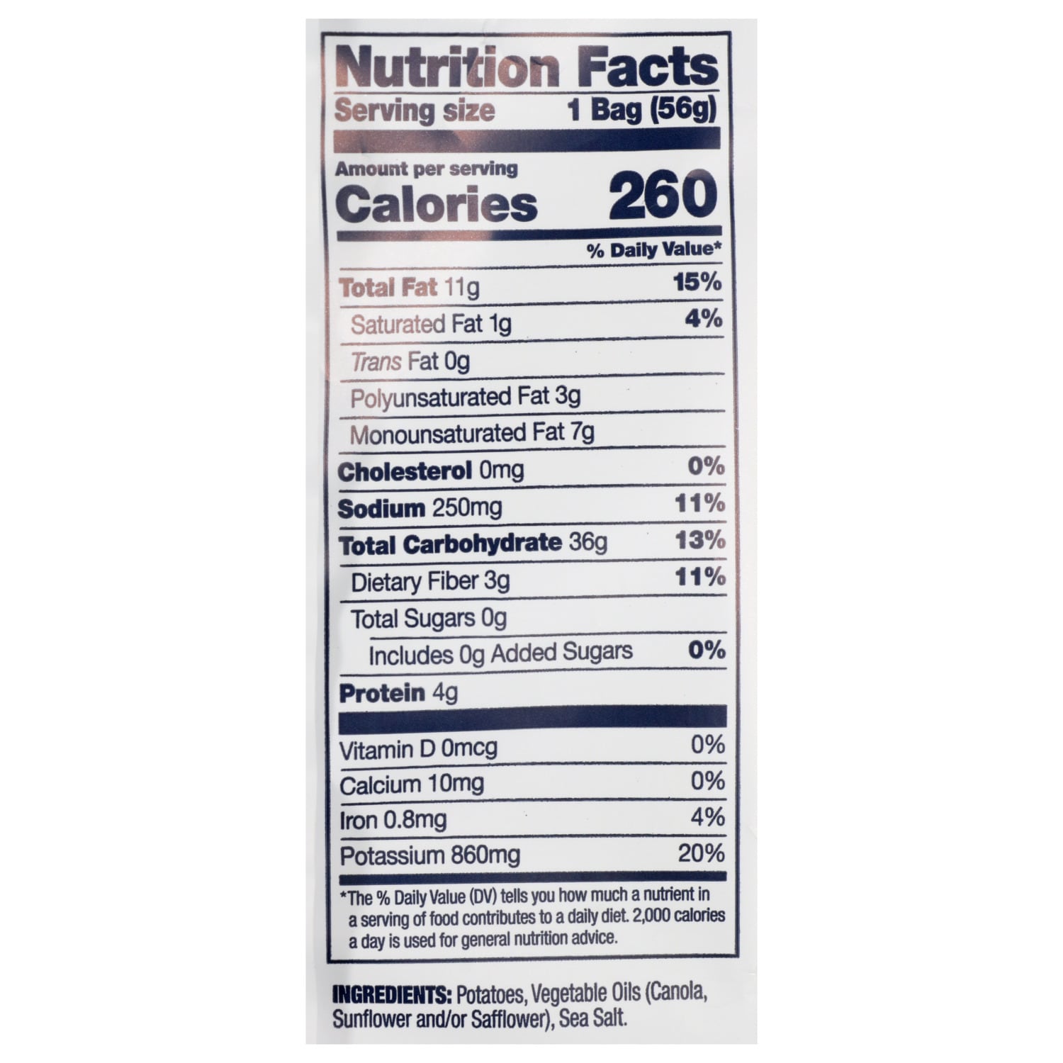 Cape Cod Potato Chips, Less Fat Original Kettle Cooked Chips, 2 oz.