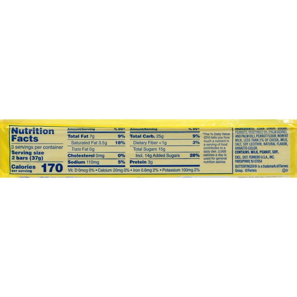 Butterfinger Fun Size Candy Bar, 6-pc Pack.