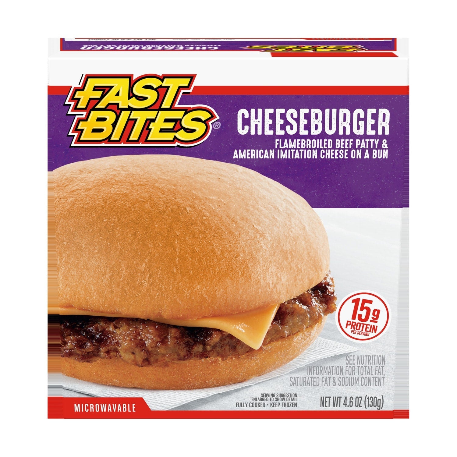 Fast Bites Cheeseburger, 4.6 oz.