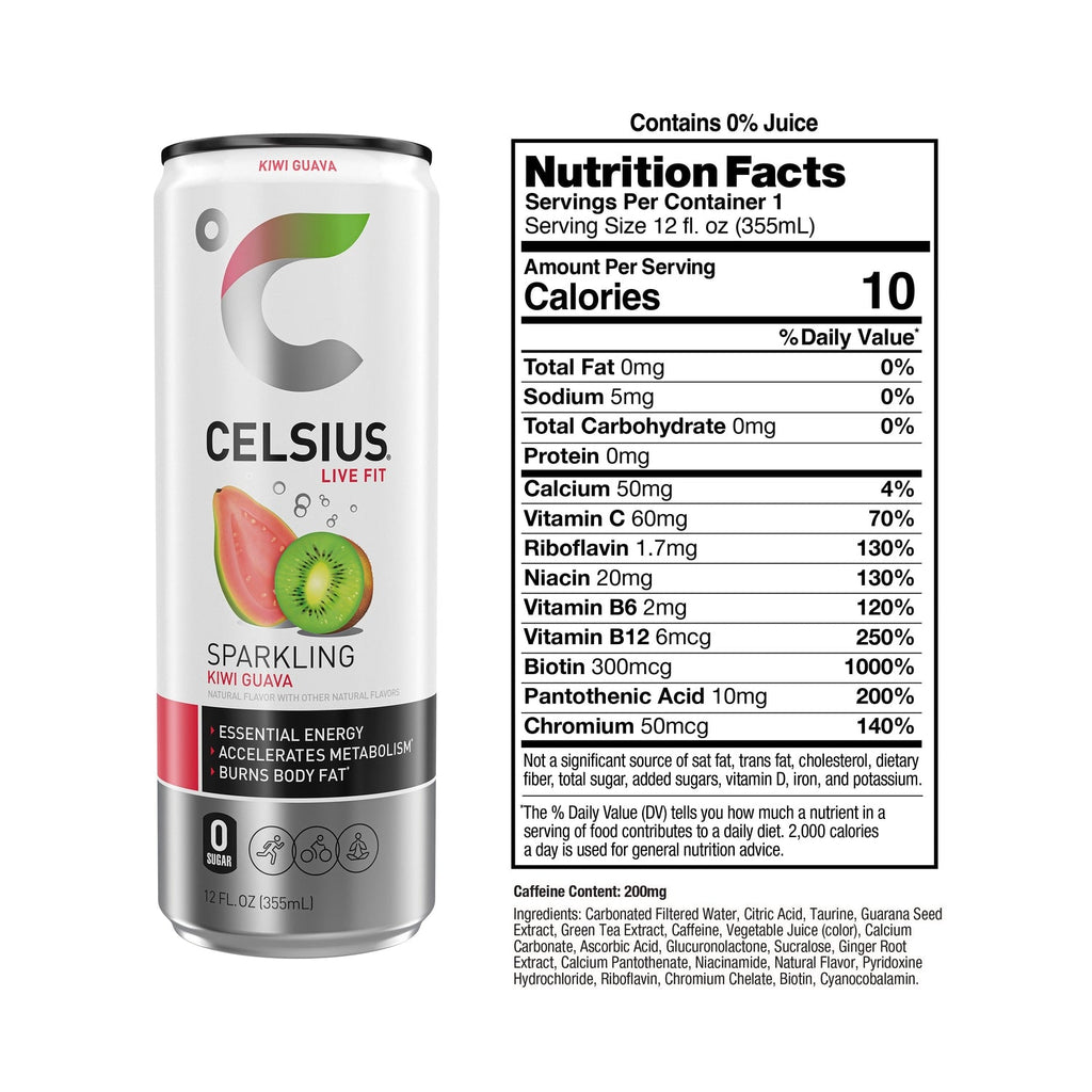 Celsius Sparkling Kiwi Guava Energy Drink, 1-ct.