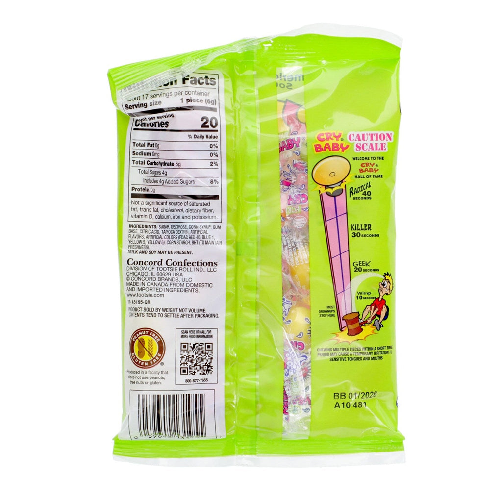 Dubble Bubble Cry Baby Extra-Sour Bubble Gum-Flavored Candies, 3.3-oz.