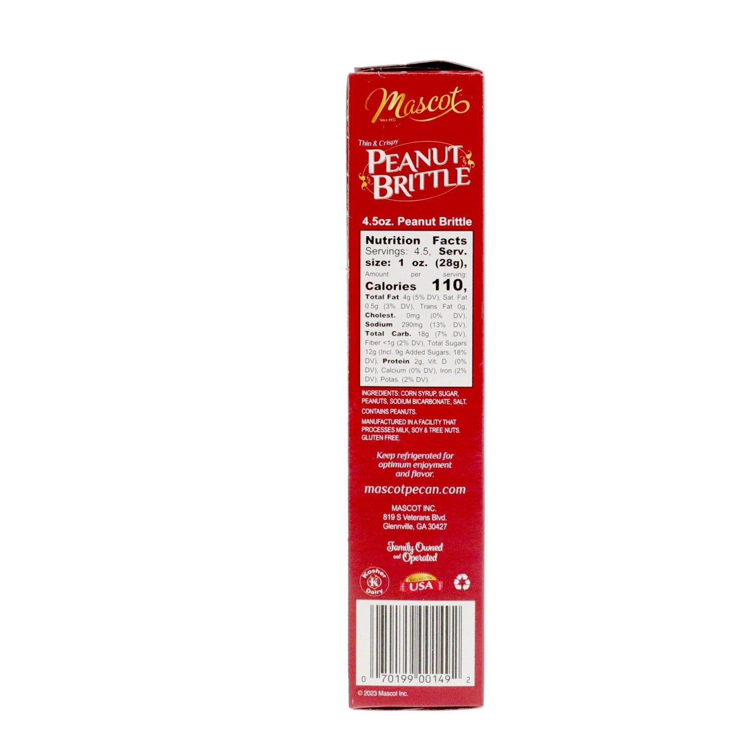 Mascot Peanut Brittle, 4.5 oz.