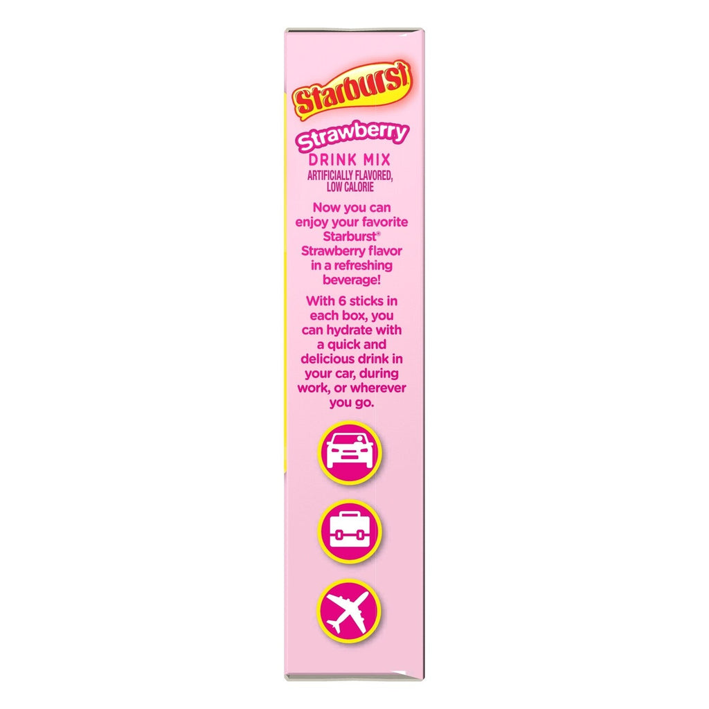 Starburst Zero Sugar Strawberry Drink Mix, 6-pc Pack.