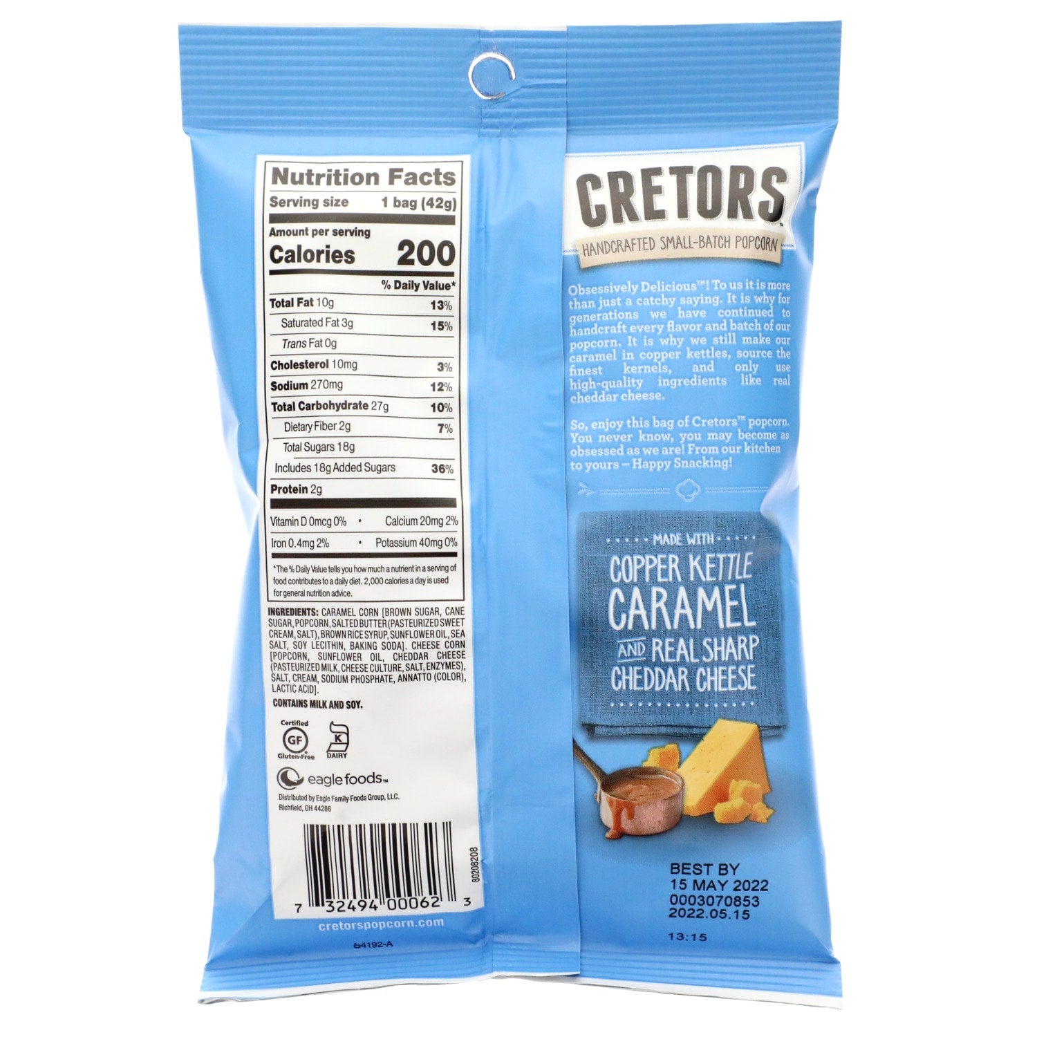 Cretors Cheese and Caramel Popcorn Mix, 1-ct.