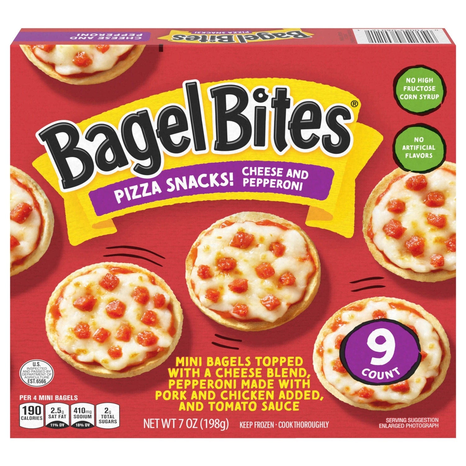 Bagel Bites Pizza Bagel Frozen Snacks - Bites Cheese &amp; Pepperoni, 9 ct.