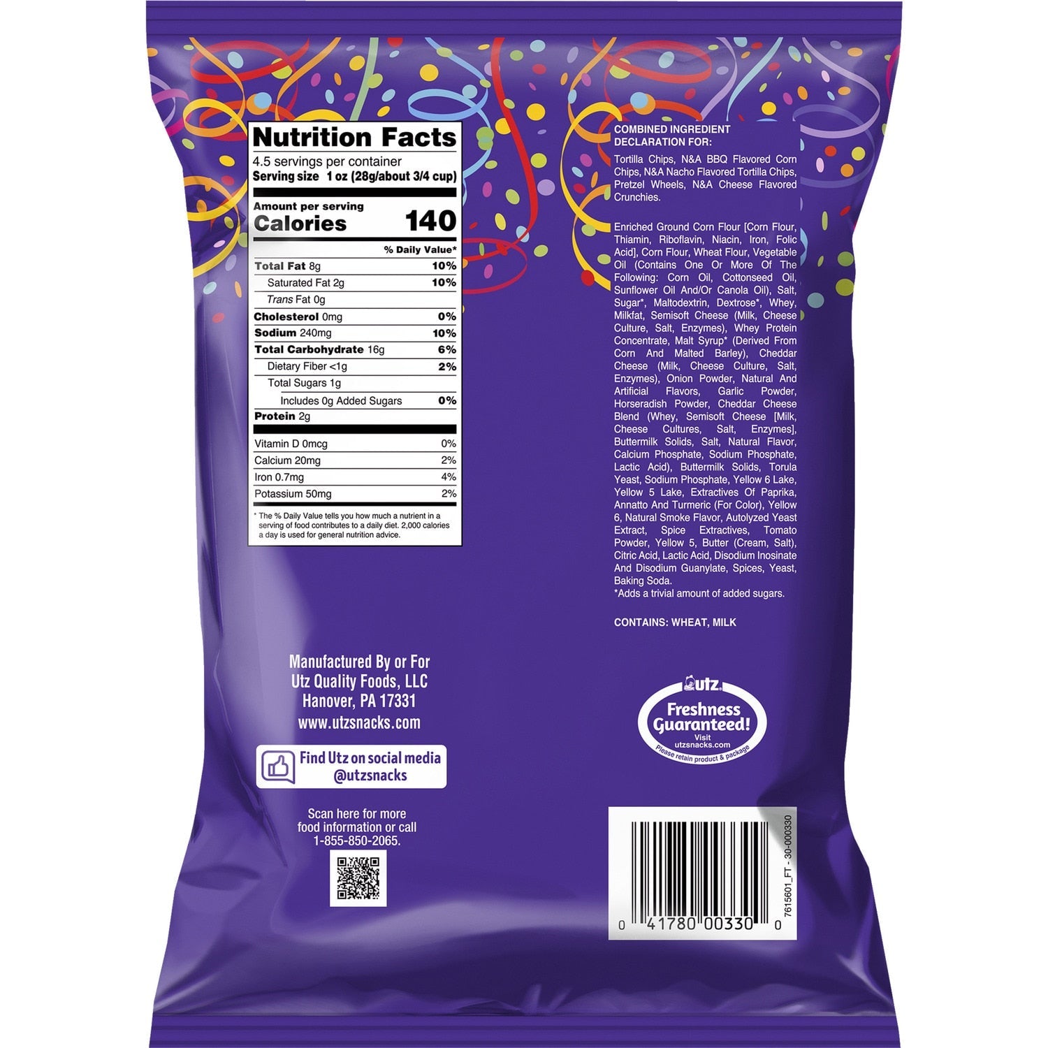 Utz Party Mix 4.5 oz