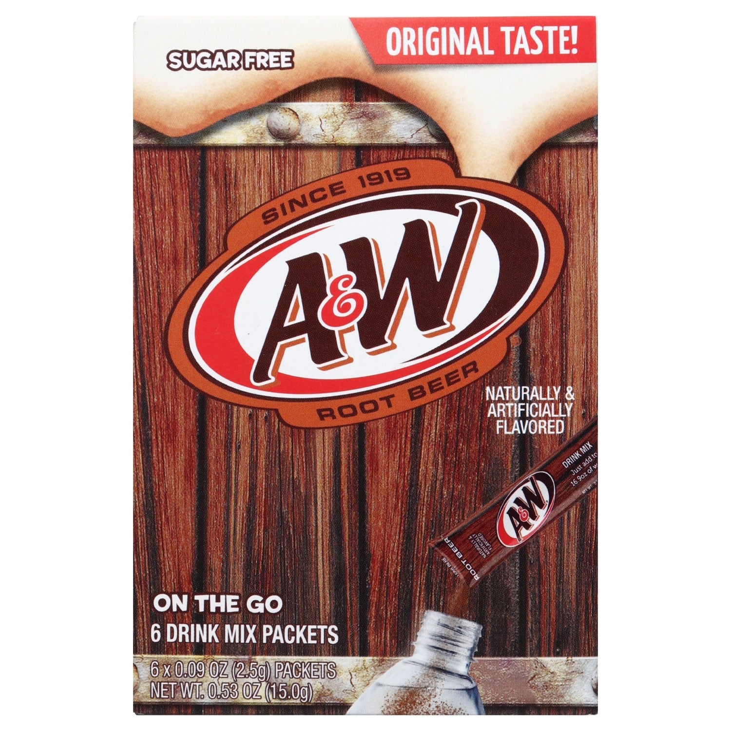 A &amp; W Sugar Free Rootbeer Powder Mix, 6-ct. Packs