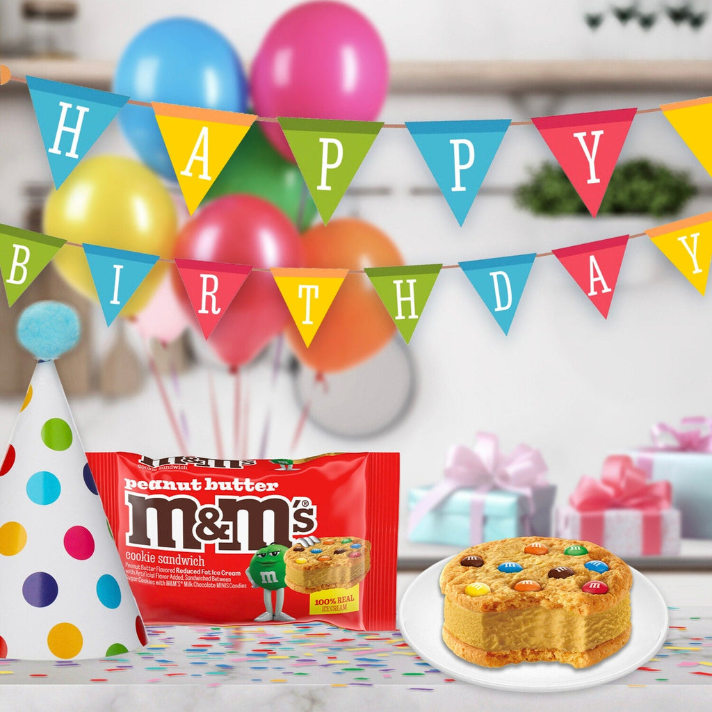 Mars M&amp;M'S Peanut Butter Ice Cream Sugar Cookie Sandwich Dessert, 3.5 Oz