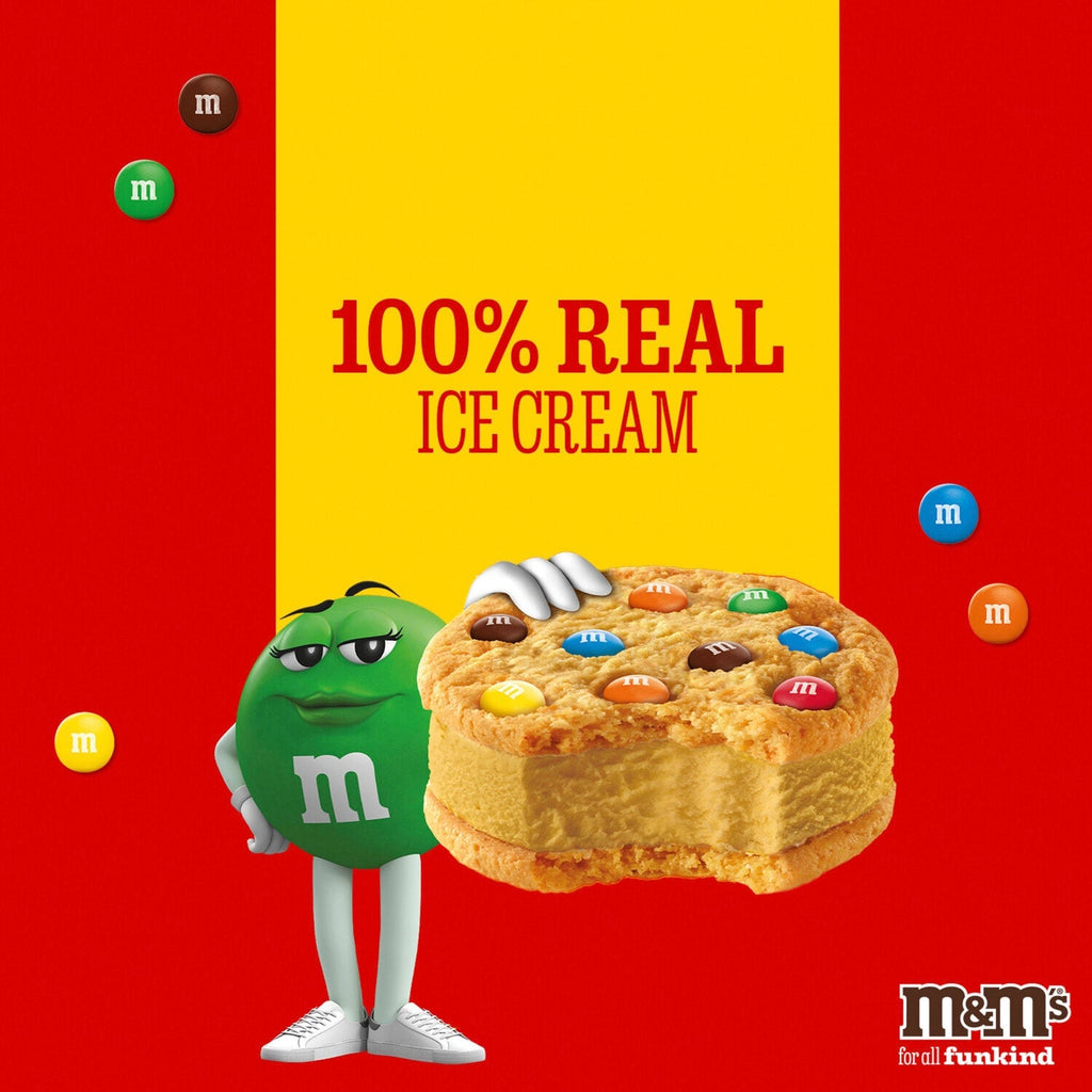 Mars M&amp;M'S Peanut Butter Ice Cream Sugar Cookie Sandwich Dessert, 3.5 Oz
