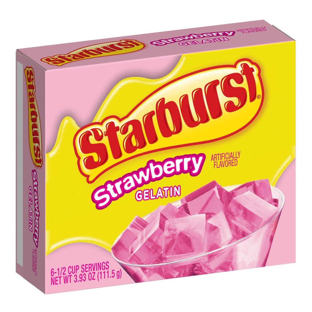 Starburst Strawberry Flavored Gelatin, 6-pc Pack.