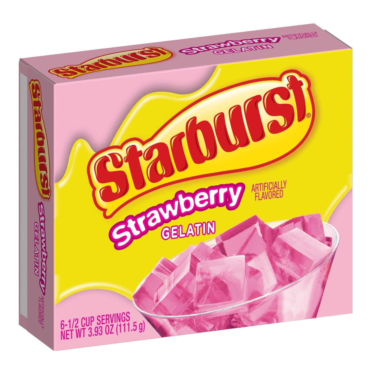 Starburst Strawberry Flavored Gelatin, 6-pc Pack.