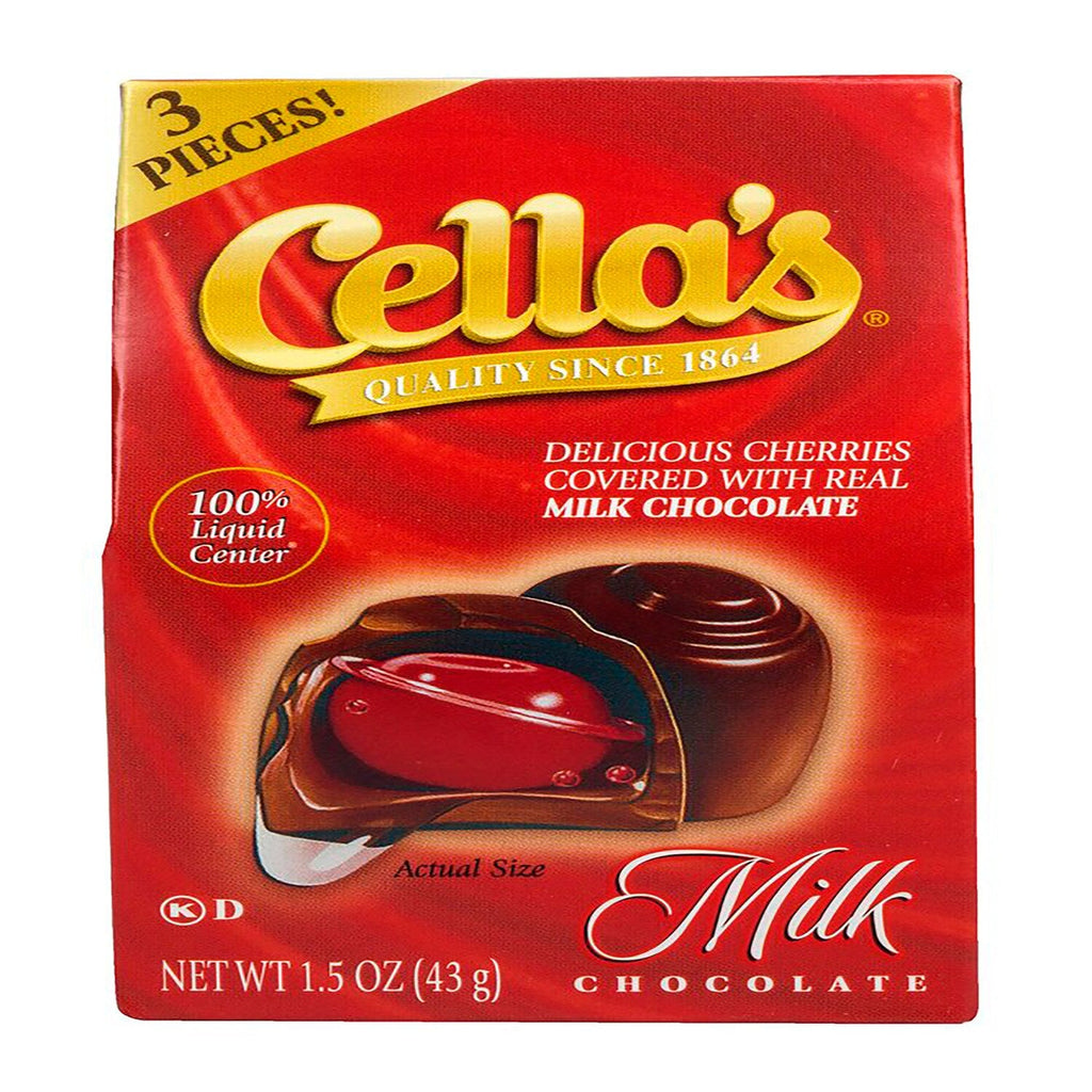 Cella's Milk Chocolate, 3-pc Pack.