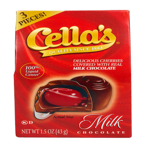 Cella's Milk Chocolate, 3-pc Pack.