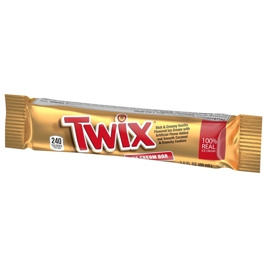 TWIX Ice Cream Bar Vanilla Caramel Chocolatey Cookie Dessert Bar, 3 Oz Bar