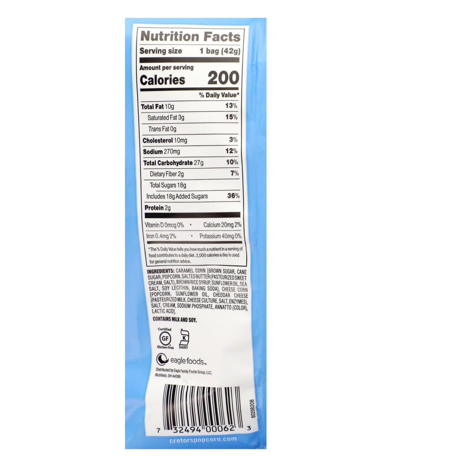 Cretors Cheese and Caramel Popcorn Mix, 1-ct.